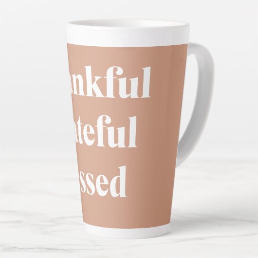 Dankful Grateful Blessed | THANKSGIVING Latte Mok (Rechterhoek)