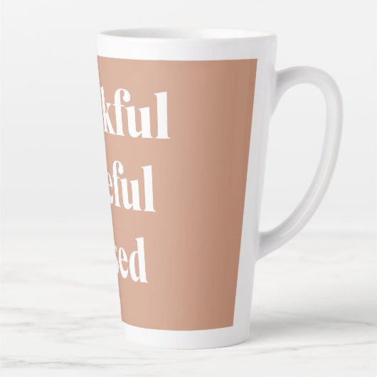 Dankful Grateful Blessed | THANKSGIVING Latte Mok (Rechts)