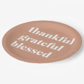 Dankful Grateful Blessed | THANKSGIVING Papieren Bordje (Gekanteld)