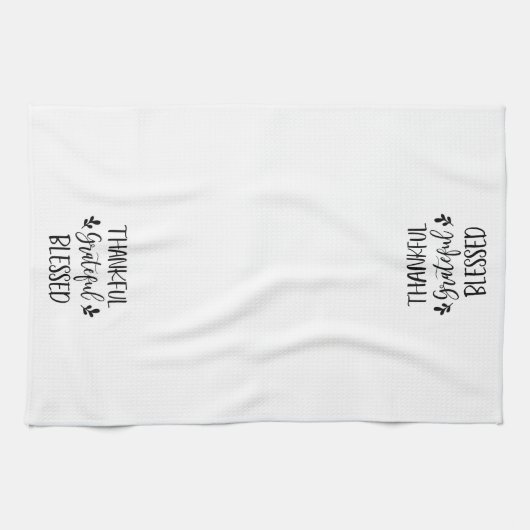 Dankful Grateful Blessed Theedoek (Horizontaal)