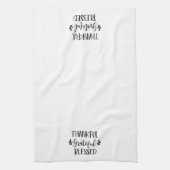 Dankful Grateful Blessed Theedoek (Verticaal)