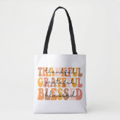 Dankful Grateful Blessed Tote Bag (Voorkant)