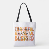 Dankful Grateful Blessed Tote Bag (Achterkant)