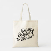 Dankful Grateful Blessed Tote Bag (Achterkant)