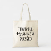 Dankful Grateful Blessed Tote Bag (Achterkant)