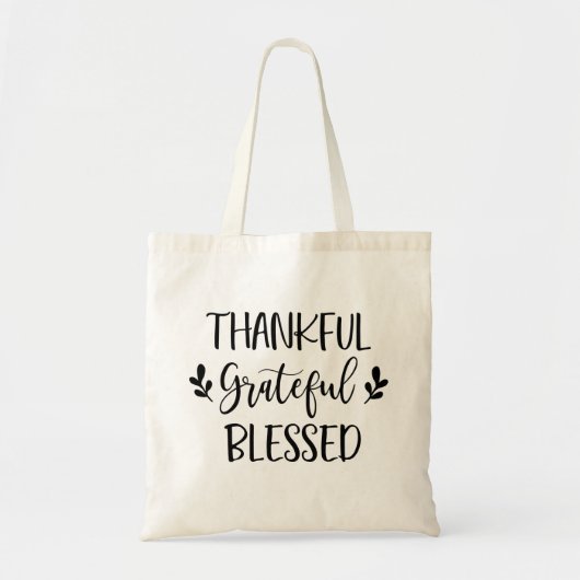 Dankful Grateful Blessed Tote Bag (Voorkant)