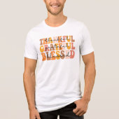 Dankful Grateful Blessed Tri-Blend Shirt (Voorkant)