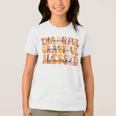 Dankful Grateful Blessed Tri-Blend Shirt (Voorkant)