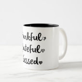 DANKFUL GRATEFUL BLESSED TWEEKLEURIGE KOFFIEMOK (Voorkant rechts)
