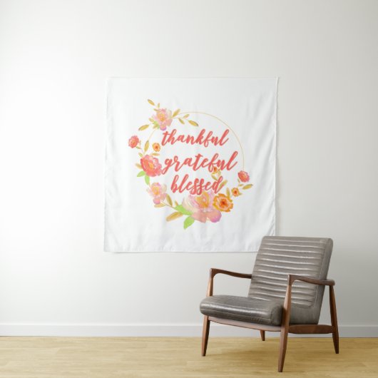 Dankful Grateful Blessed Wandkleed (In situ)