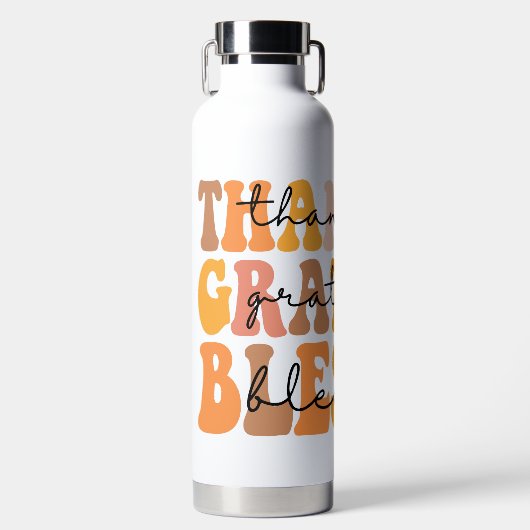 Dankful Grateful Blessed Waterfles (Voorkant)