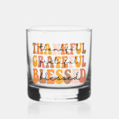 Dankful Grateful Blessed Whisky Glas (Voorkant)