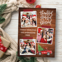 Dankful Grateful Blessed Wood Truck Pset Tape Briefkaart