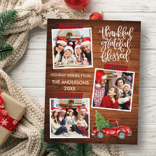 Dankful Grateful Blessed Wood Truck Pset Tape Briefkaart