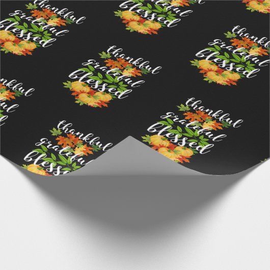 DANKFUL GRATEFUL BLESSEN THANKSGIVING CADEAUPAPIER (Hoek)