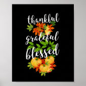 DANKFUL GRATEFUL BLESSEN THANKSGIVING POSTER (Voorkant)