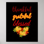 DANKFUL GRATEFUL BLESSEN THANKSGIVING POSTER (Voorkant)