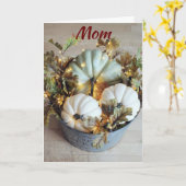 DANKFUL VOOR MOM'S VERLIES BIJ THANKSGIVING KAART (Gele Bloem)