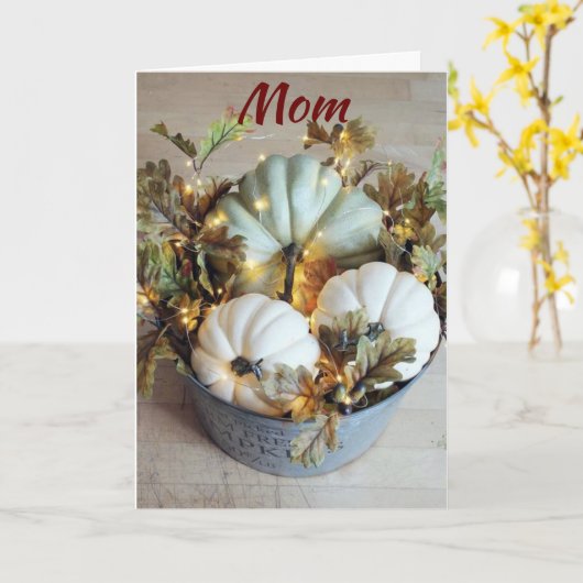 DANKFUL VOOR MOM'S VERLIES BIJ THANKSGIVING KAART (Gele Bloem)