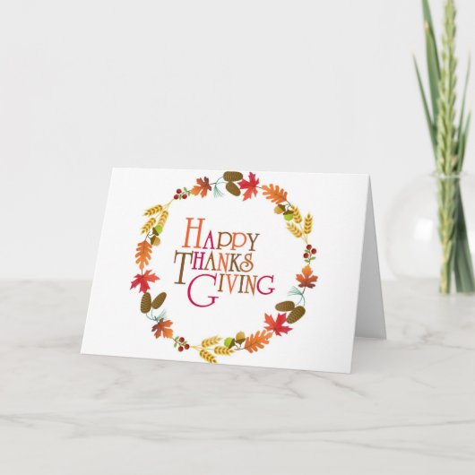 DANKFUL VOOR *U* OP DE THANKSGIVING KAART (Voorkant)