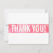 DANKJE brief modern strakke blok koraal roze goud Bedankkaart (Voorkant)