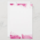 DANKJE modern lettertype donkerroze aquarel Briefpapier (Achterkant)