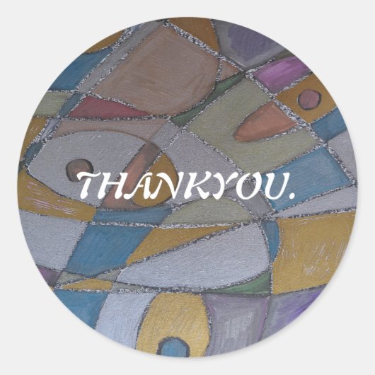 DANKJE STICKERS VAN KUNSTENAAR PAULA REILLY. (Voorkant)