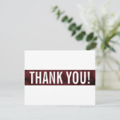 DANKJEGROEP modern strak blok donkerrood goud Bedankkaart (Staand voorkant)