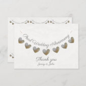 Dankjewel 30 jaar parelhuwelijksjubileum kaart (Voorkant / Achterkant)