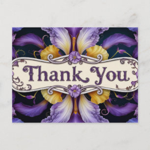 Dankjewel Bloem Iris Bloemblaadjes  Briefkaart