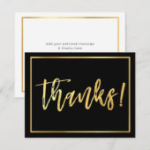 DANKJEWEL-BREFJE handgeschreven gouden schrift zwa Kaart (Voorkant / Achterkant)