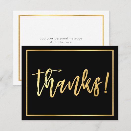 DANKJEWEL-BREFJE handgeschreven gouden schrift zwa Kaart (Voorkant / Achterkant)