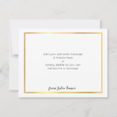 DANKJEWEL BRIEF handgeschreven gouden schrift zwar Kaart (Achterkant)