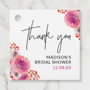 Dankjewel Bruidsfeest Bruidsshower Favor Tag Bedankjes Labels