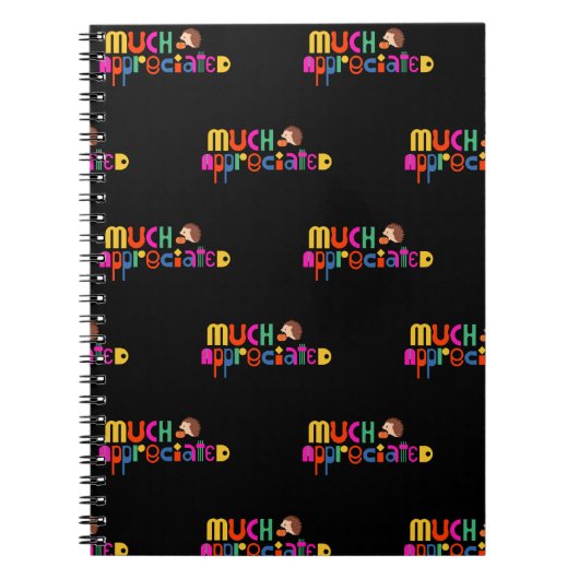 Dankjewel cadeau zwart kleurrijk zeer gewaardeerd notitieboek (Voorkant)