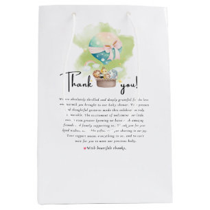 Dankjewel Cadeautas in Sage Green Gender Reveal Sa