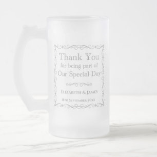 Dankjewel Cadeautje voor de bruiloftsgasten Matglas Bierpul