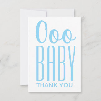 Dankjewel Card: Blue Ooo Baby Dank je Bedankkaart