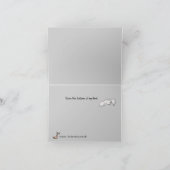 Dankjewel Cartoon Dank je kaart blauw (Binnen)