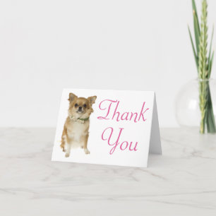 Dankjewel Chihuahua Puppie Hond Blank Wenskaart Bedankkaart