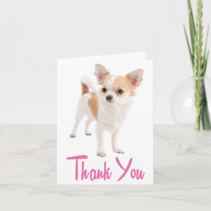 Dankjewel Chihuahua Puppie Hond Blank Wenskaart Bedankkaart