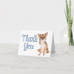 Dankjewel Chihuahua Puppie Hond Blanke Notitiekaar Bedankkaart