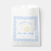 Dankjewel Citroen Blauwe Tegels Aangepaste Bruidsd Bedankzakje (Voorkant)