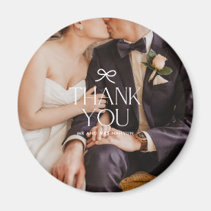 Dankjewel Coquette Strik Bruiloftsfoto Magneet