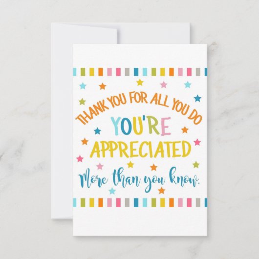 dankjewel , dank u . kaart (Voorkant)