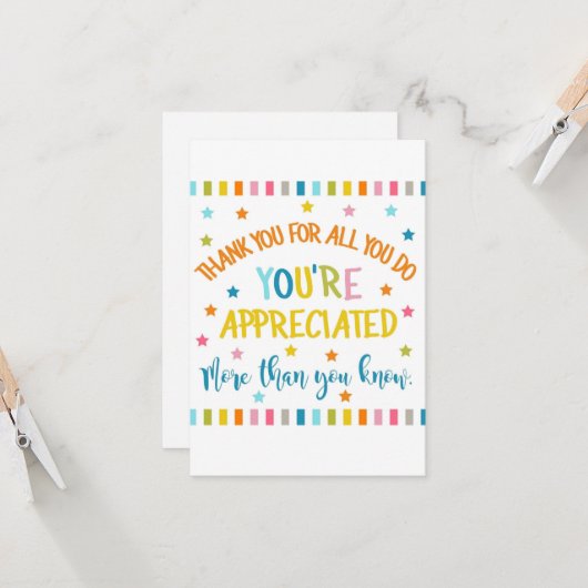 dankjewel , dank u . kaart (Voorkant / Achterkant in situ)