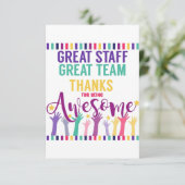 dankjewel , dank u . kaart (Staand voorkant)