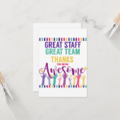 dankjewel , dank u . kaart (Voorkant / Achterkant in situ)