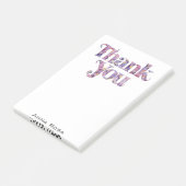 *~* Dankjewel Dankbaarheidsmanifestatie Floral AP8 Post-it® Notes (Schuin)