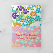 Dankjewel, Danke, Merci, Gracias kaart (Binnen)